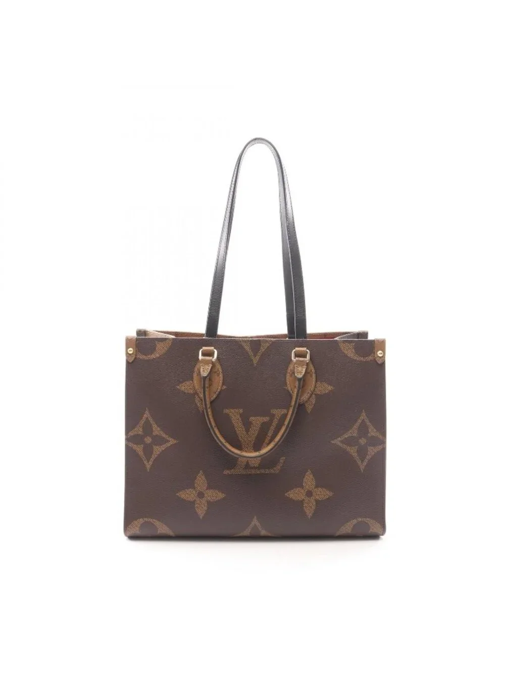 Louis Vuitton Tote Bag On The Go MM Monogram Giant Reverse 2-Way Canvas Leather